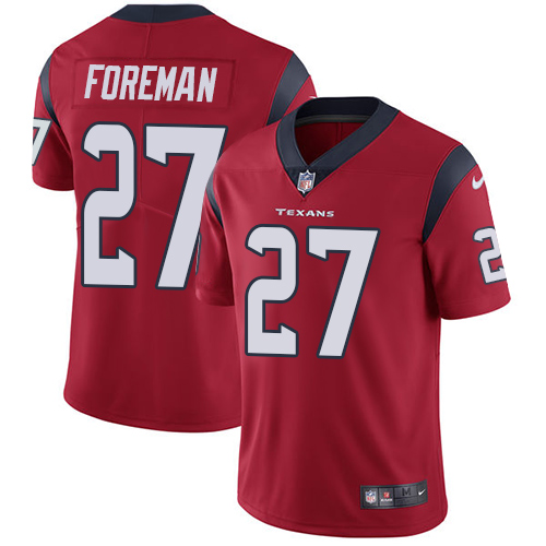 Nike Texans #27 D'Onta Foreman Red Alternate Men's Stitched NFL Vapor Untouchable Limited Jersey - Click Image to Close